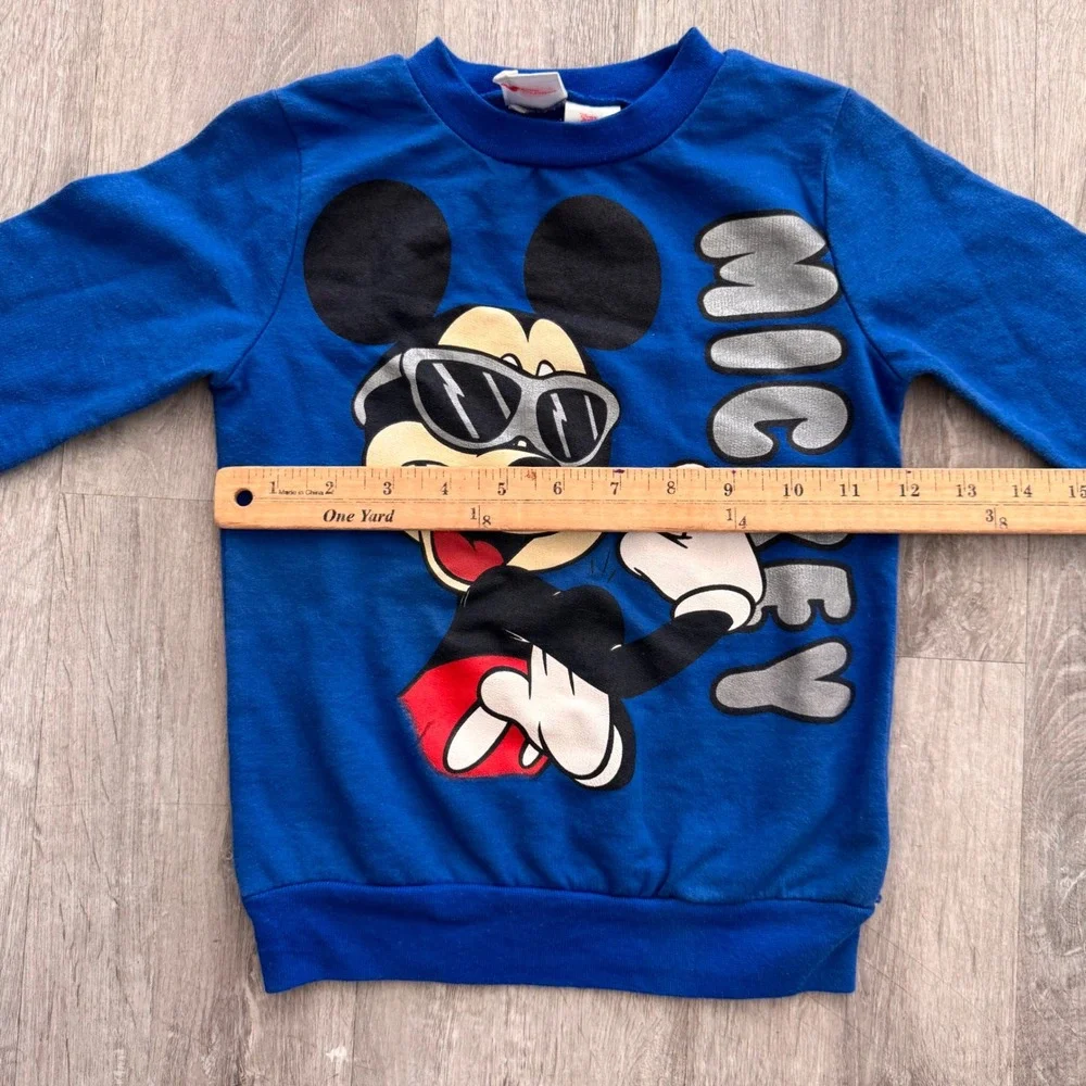 Disney Junior Mickey Mouse Blue Graphic Sweatshirt Kids 4T Pullover